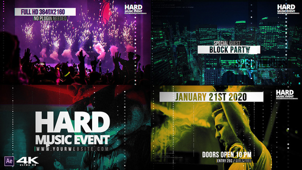 hard music event videohive free download after effects template